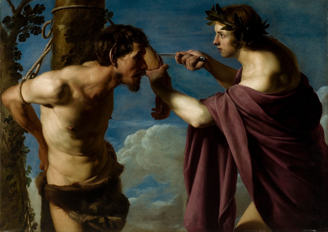 Apollo és Marsyas alkotó: Bartolomeo Manfredi