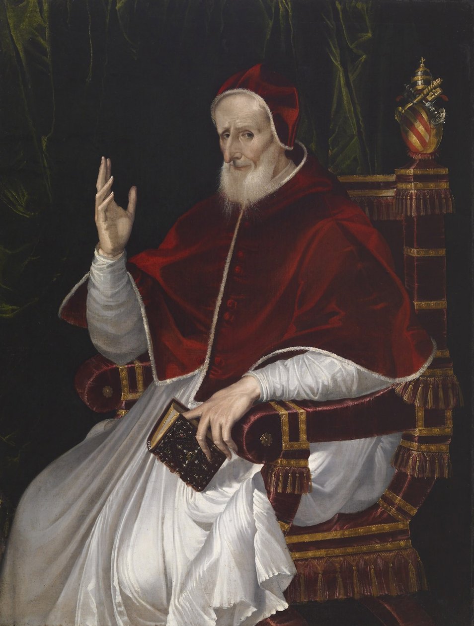 V. Pius pápa portréja, 1566 körül alkotó: Bartolomeo Passarotti