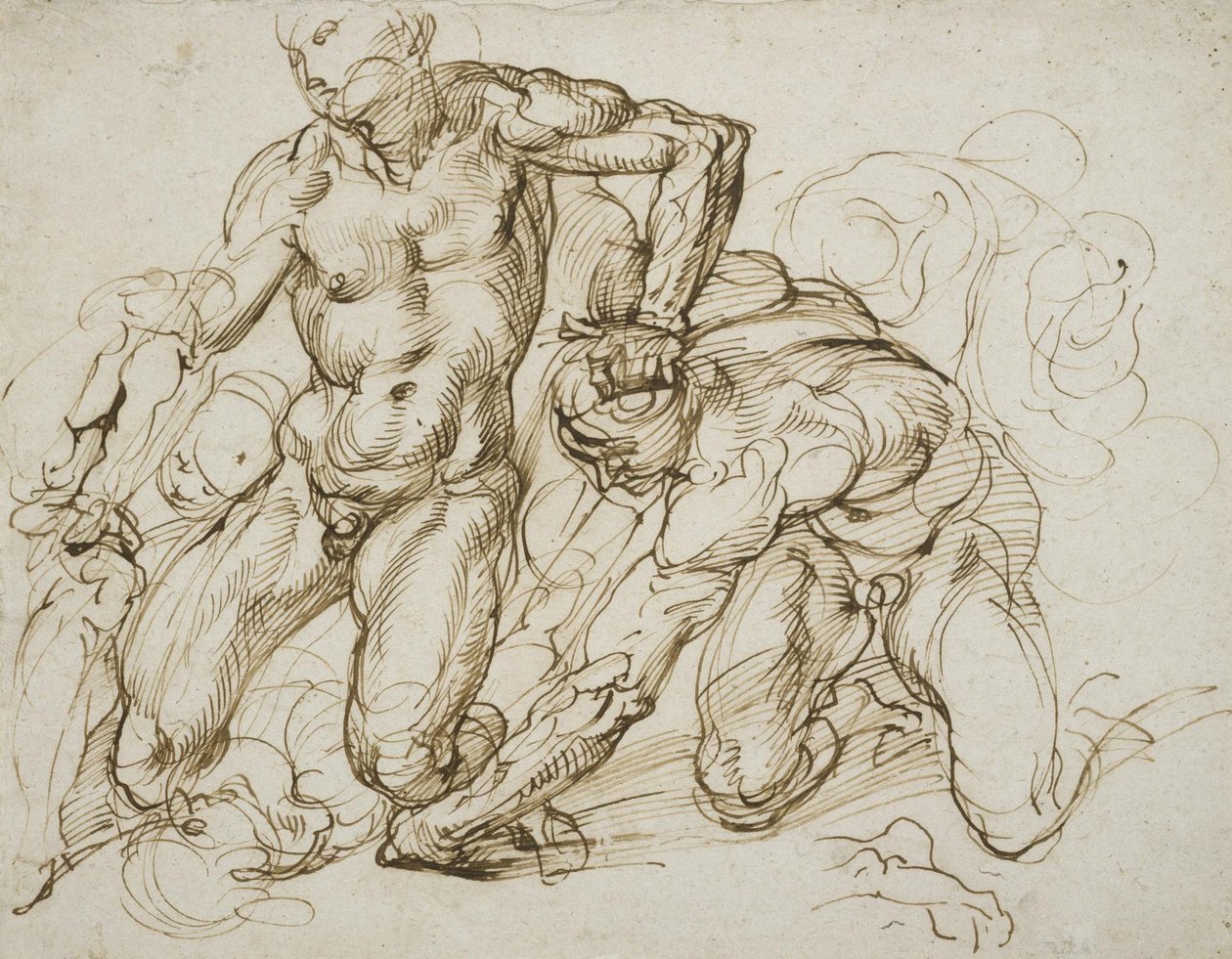 Férfi aktok harca alkotó: Bartolomeo Passarotti