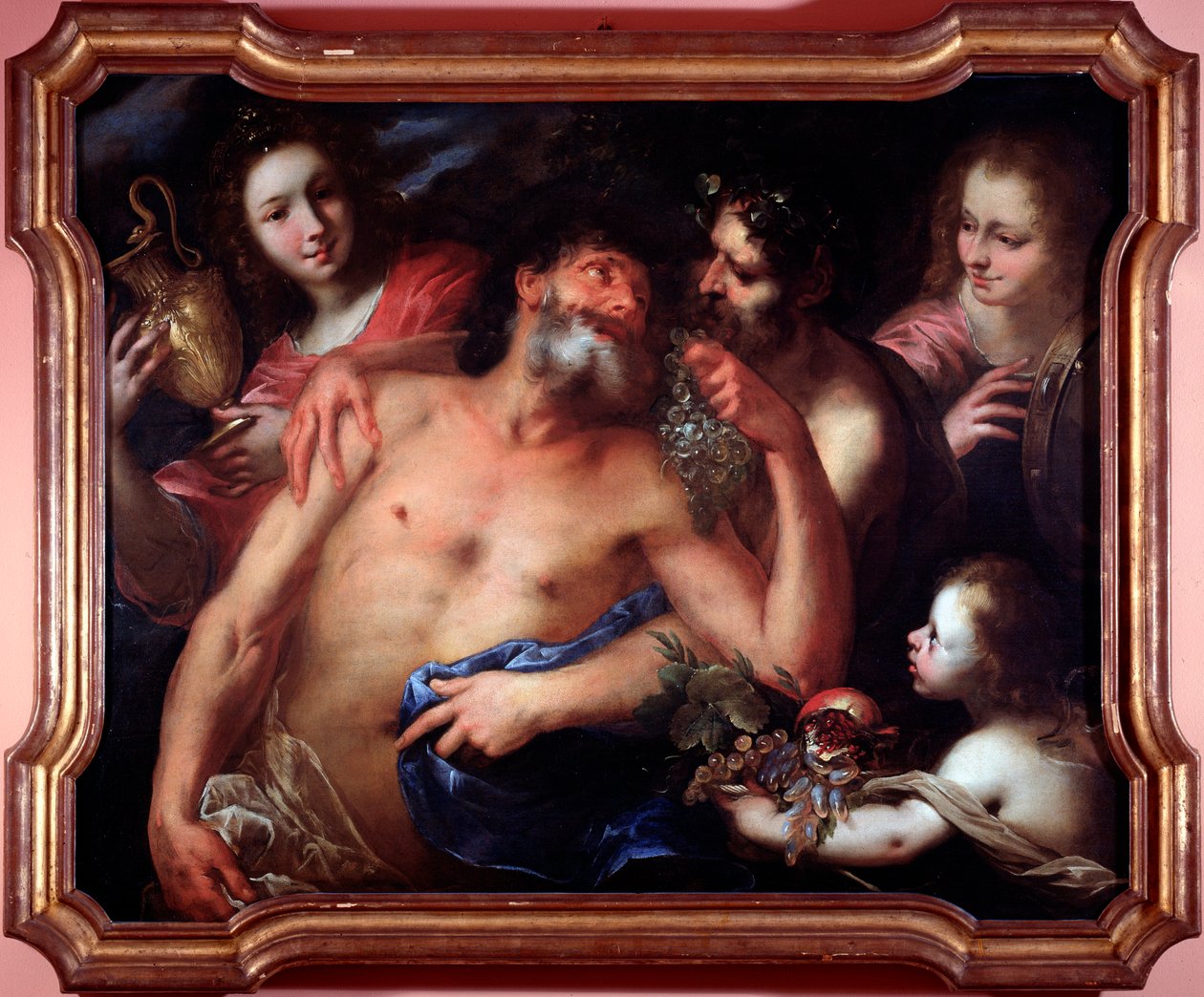 Drunken Silenus (olaj, vászon). alkotó: Bartolommeo Biscaino