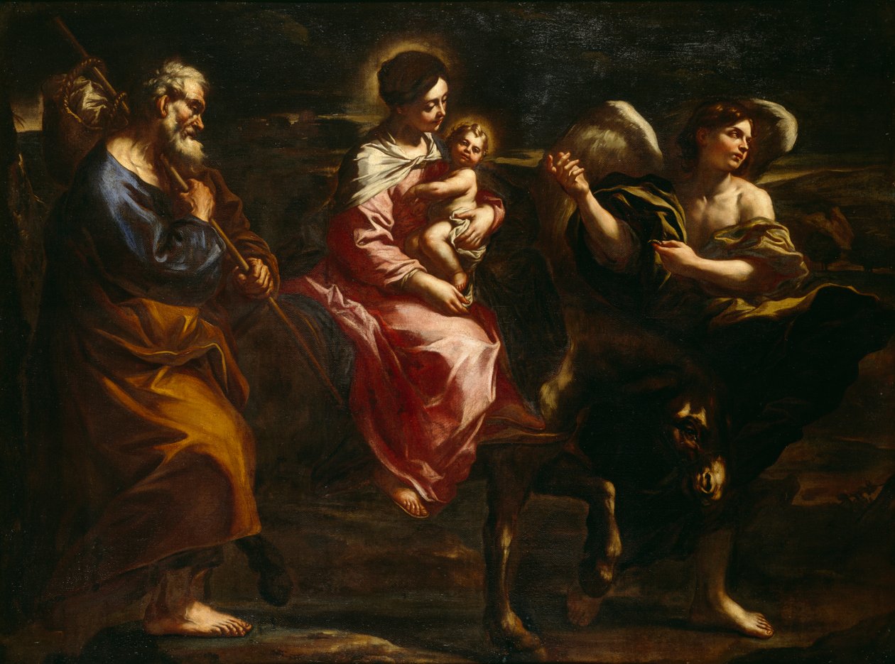 Repülés Egyiptomba (olaj, vászon) alkotó: Bartolommeo Biscaino