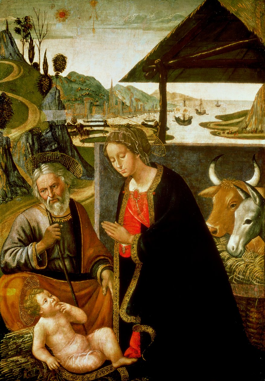 Születés, 1490 körül (panel) alkotó: Bastiano Mainardi