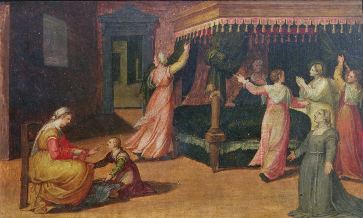 Szent Hildegard látomása (1098-1179) (panel) alkotó: Battista Dossi