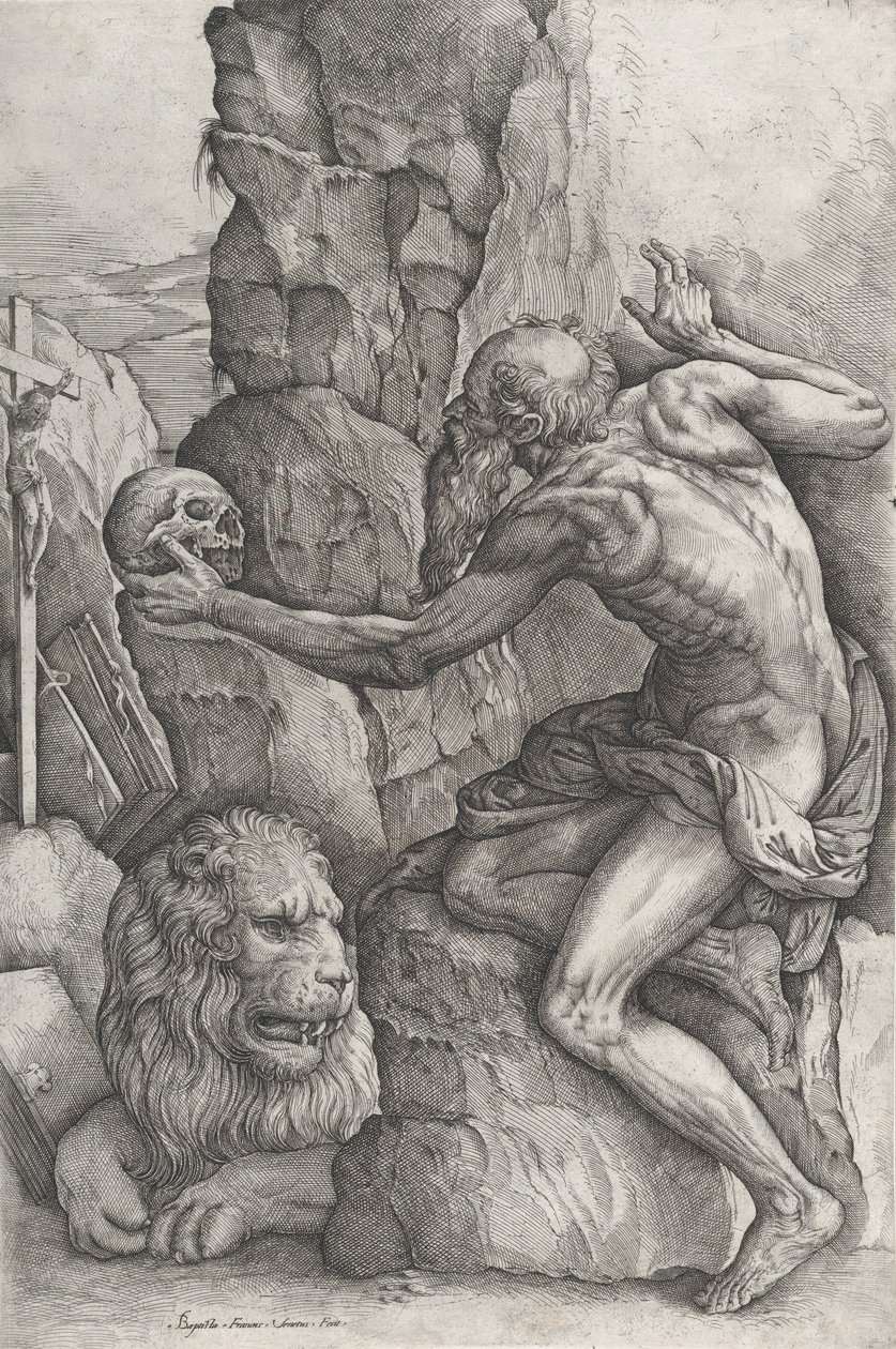 Szent Jeromos, kb. 1550-60. alkotó: Battista Franco Veneziano