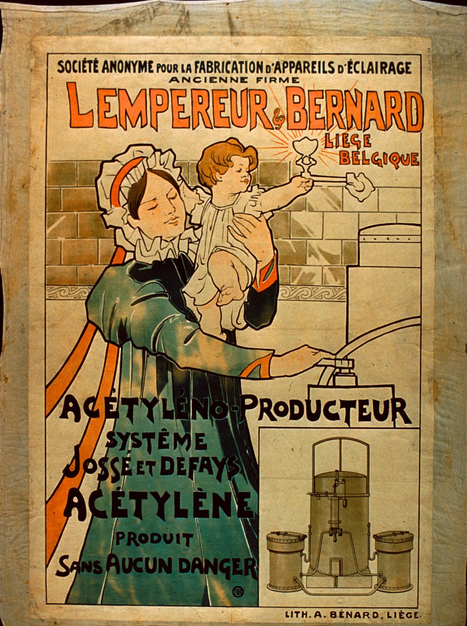 Lempereur és Bernard acetilén világítás alkotó: Belgian School