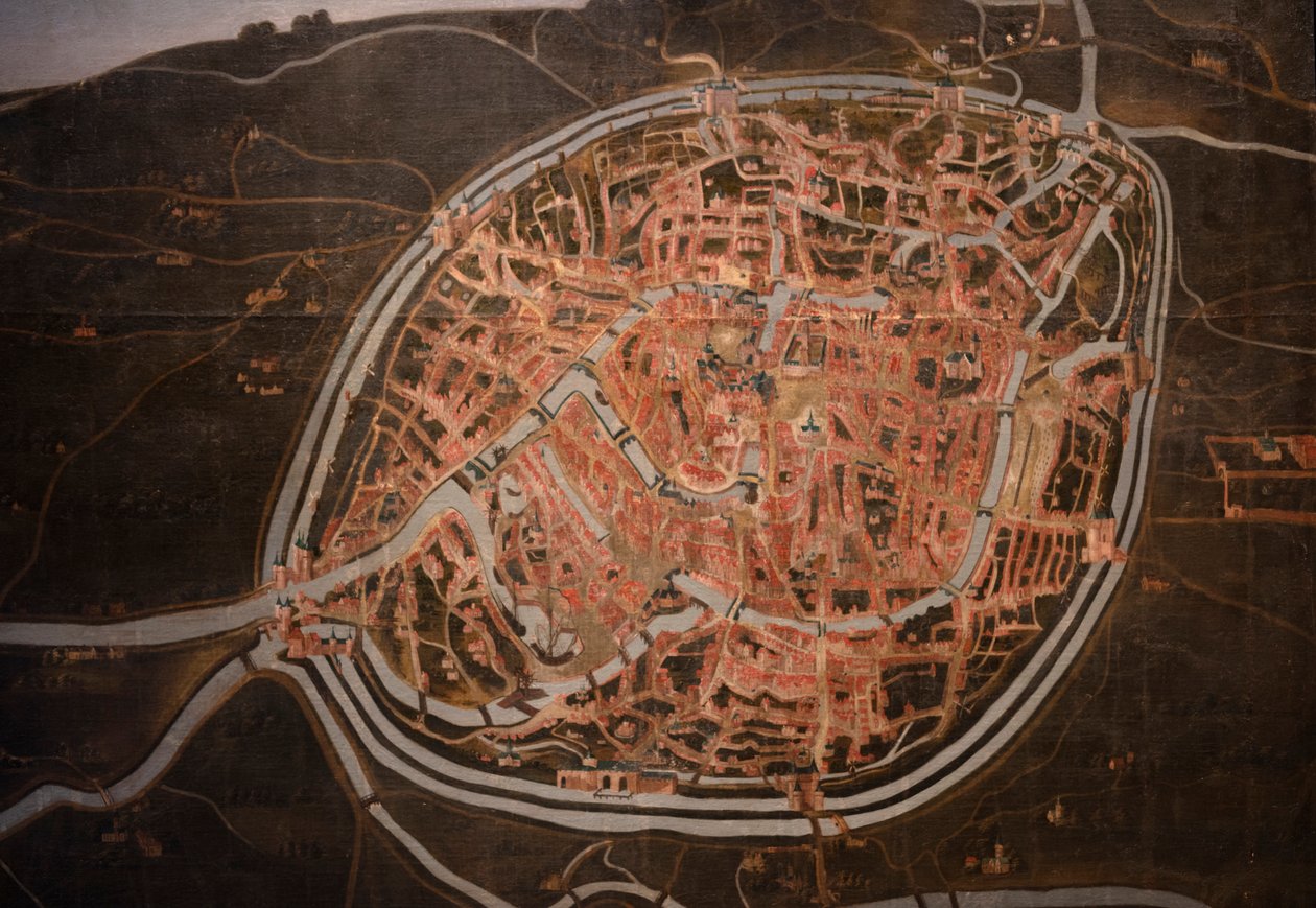 Map of Bruges. anonymous. 1546-1600. Detail (painting) alkotó: Belgian School