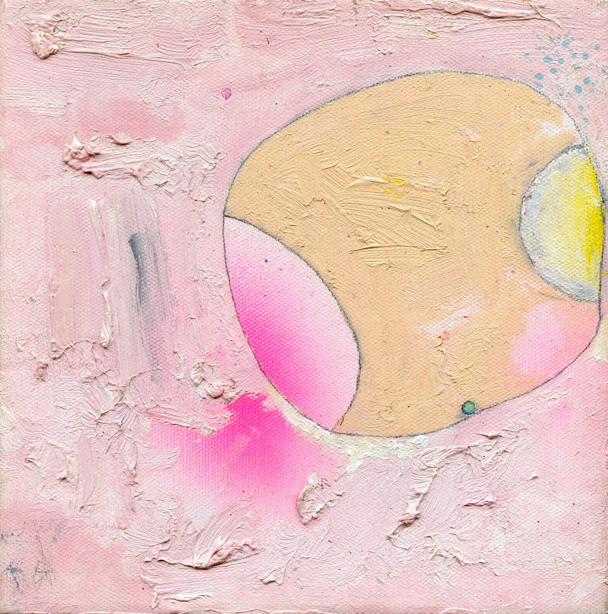 Sing Sing Song, 2005 (akril, olaj, festékszóró és ceruza, vászon) alkotó: Bella Larsson