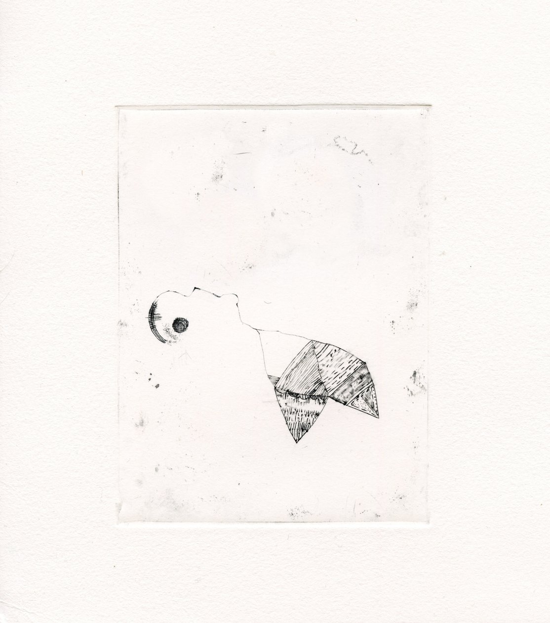 Meandering Thoughts 2, 2017, (szárazpont, vászon) alkotó: Bella Larsson