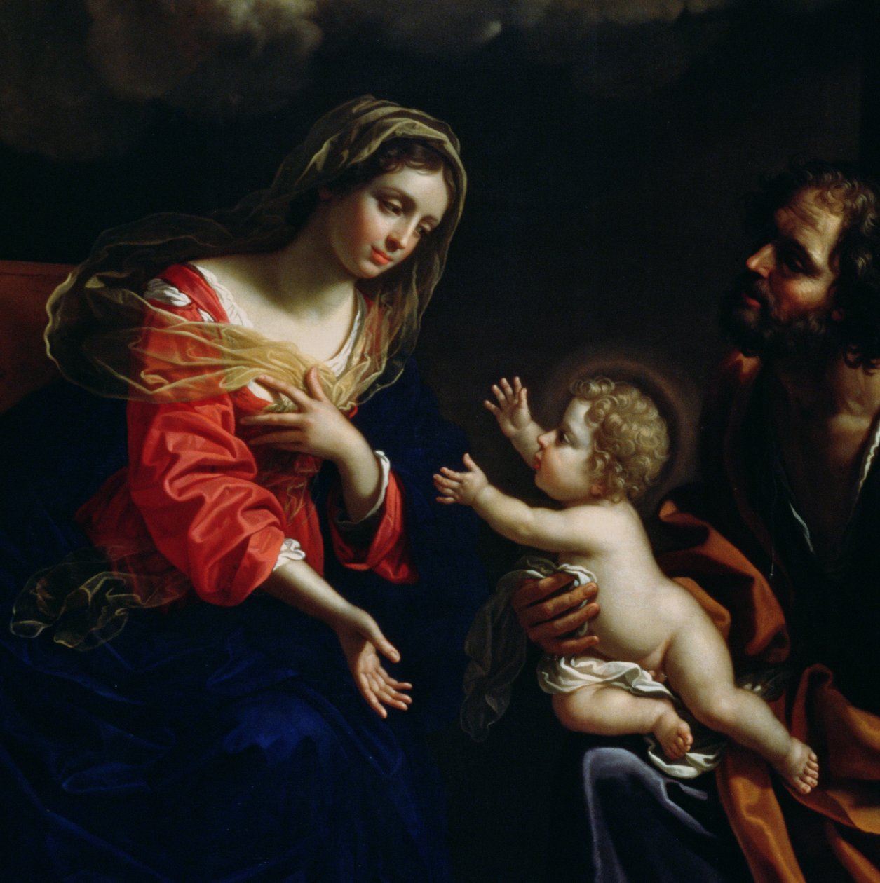 A Szent Család, részlet, 1682 alkotó: Benedetto the Younger Gennari