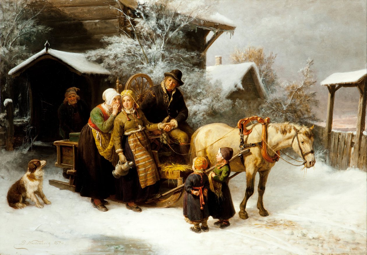 Elhagyni otthonról (dalecarli jelenet) alkotó: Bengt Nordenberg