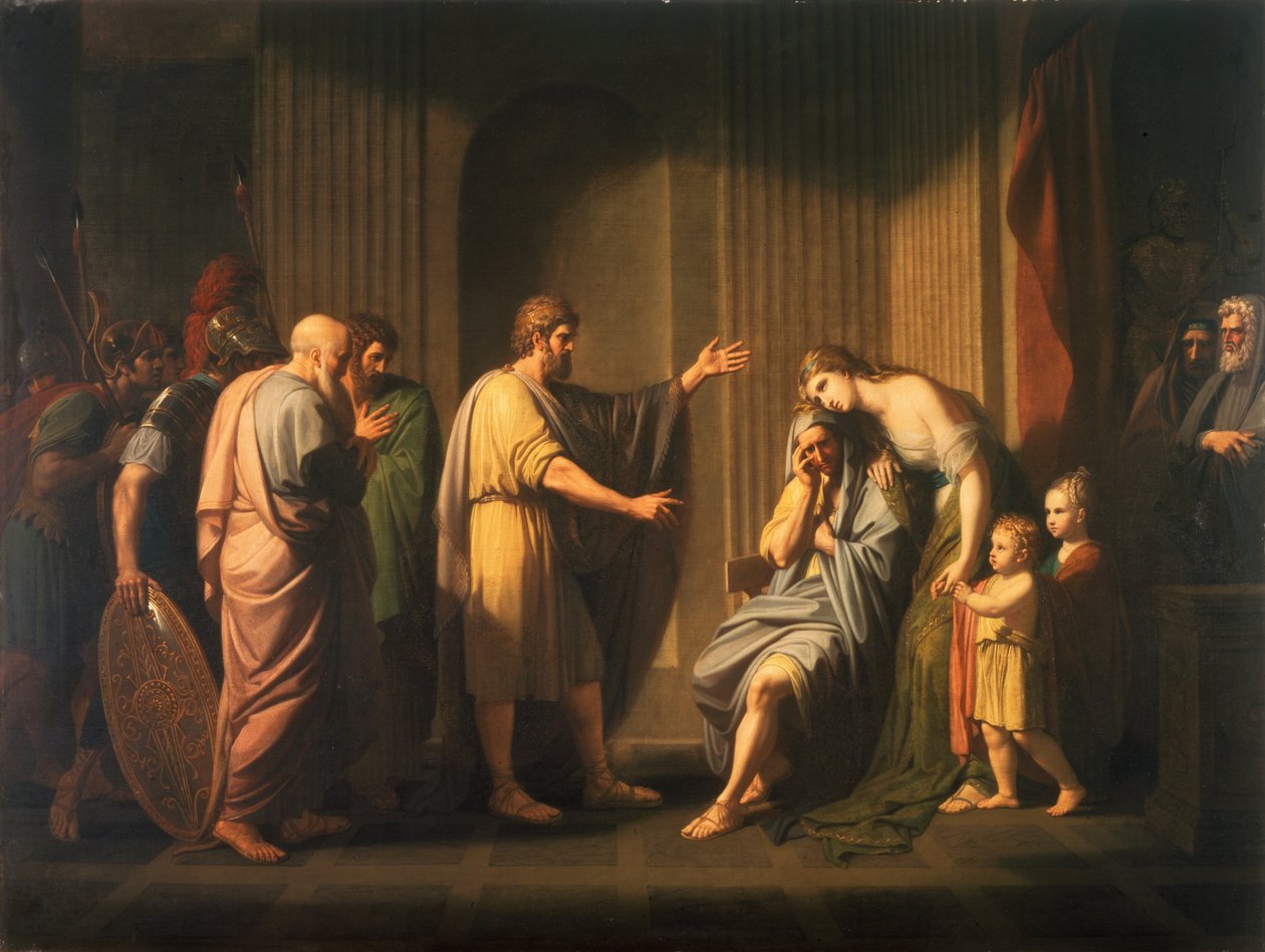 Cleombrotus II. Leonidas, Sparta királya elrendelte a száműzetésbe alkotó: Benjamin West