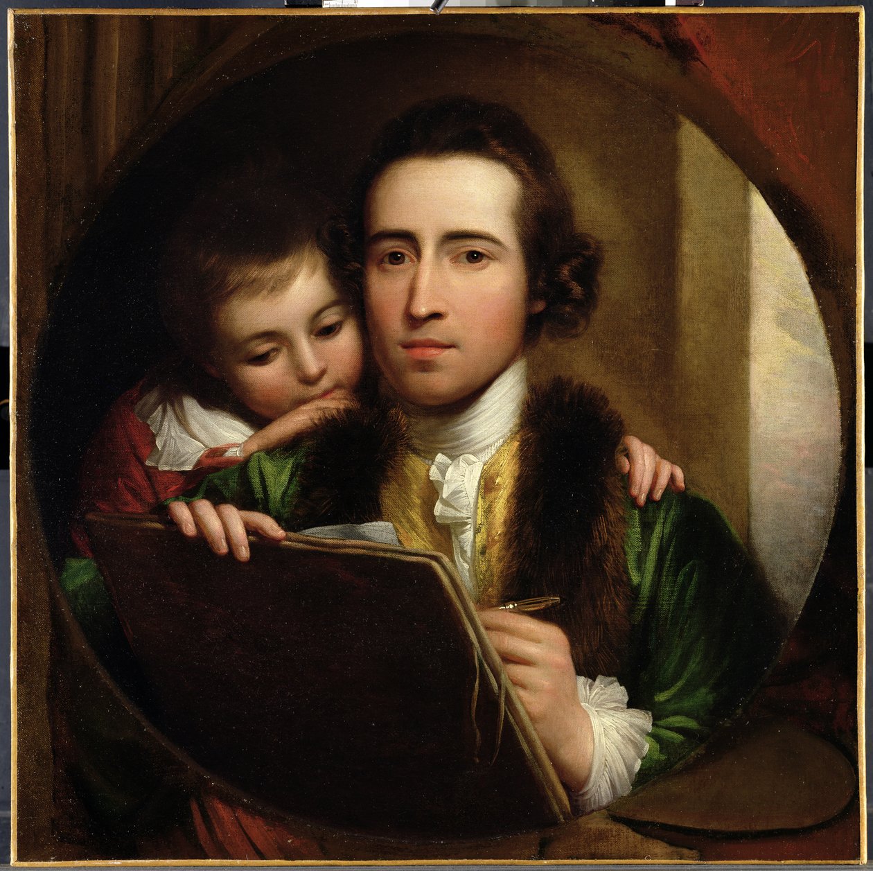A művész és fia, Raphael, 1773 körül alkotó: Benjamin West