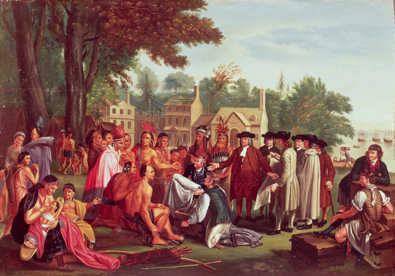 William Penn szerződése az indiánokkal 1683-ban alkotó: Benjamin West