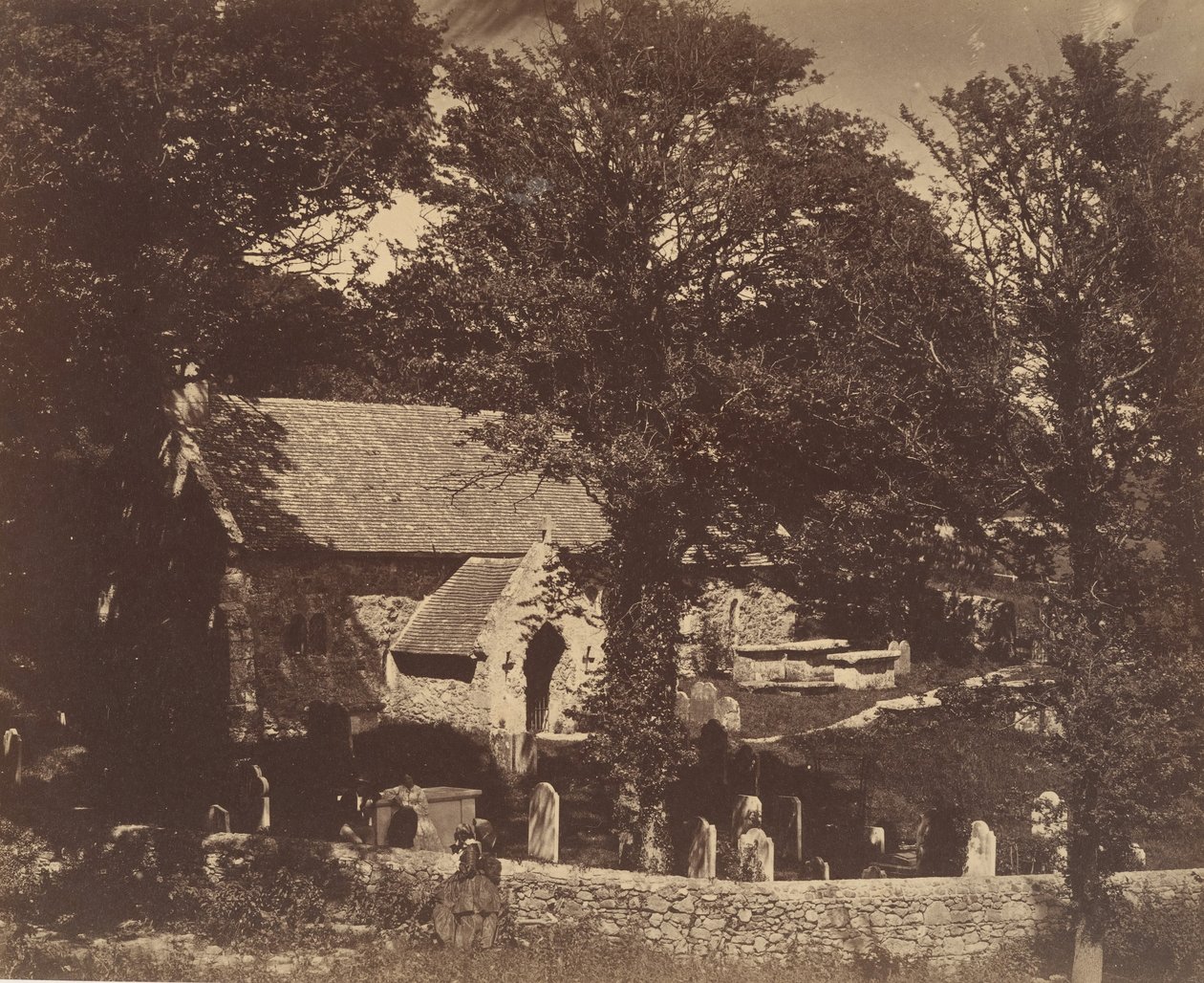 Bonchurch, 1850-es évek. alkotó: Benjamin Brecknell Turner