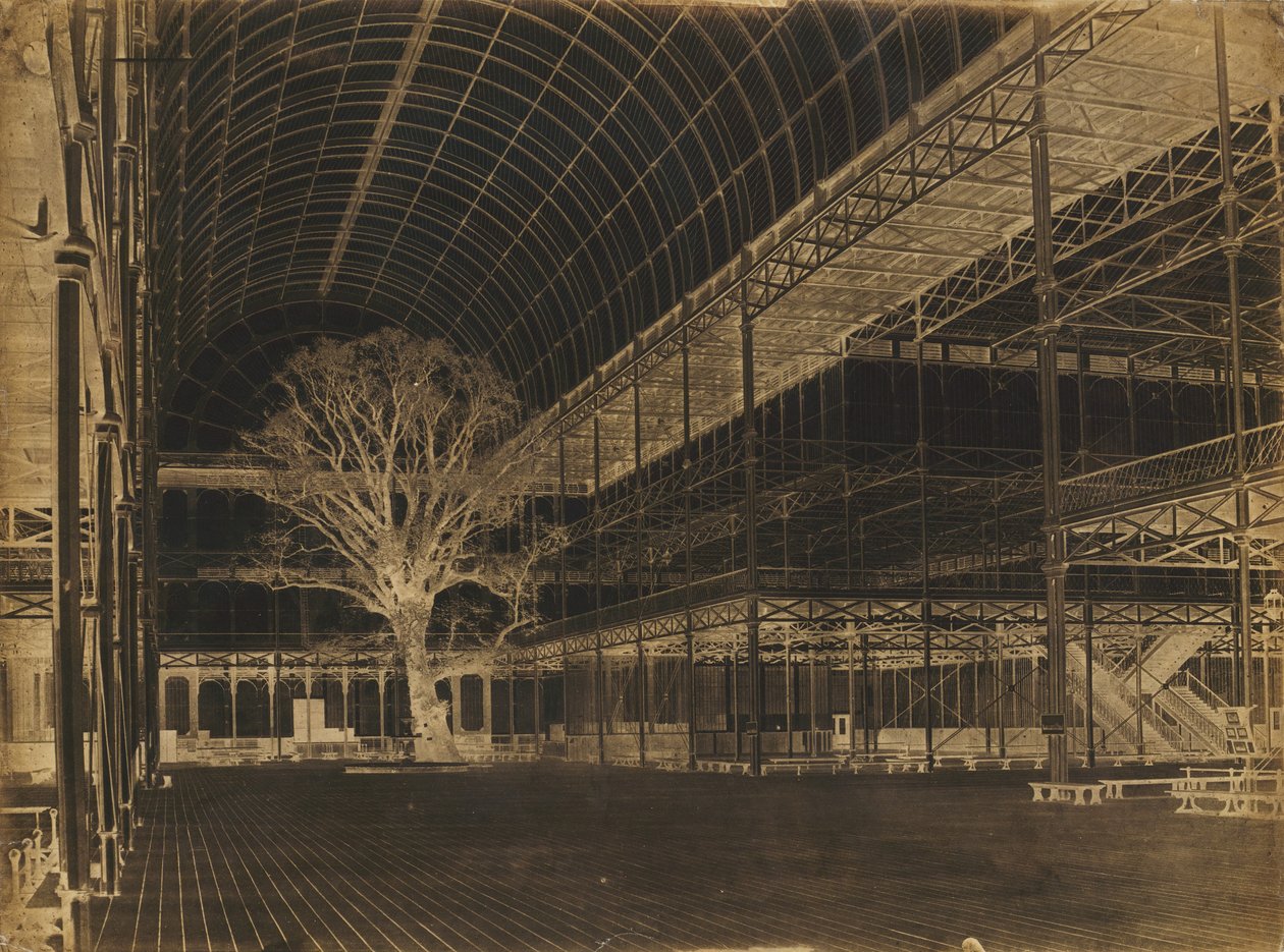 Crystal Palace, Hyde Park, Transept, 1852. alkotó: Benjamin Brecknell Turner
