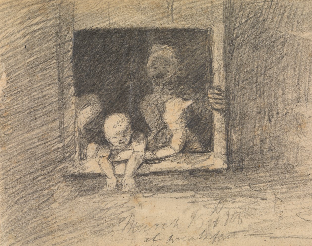 Gyermekek Tanulnak az Ablakból alkotó: Benjamin Robert Haydon