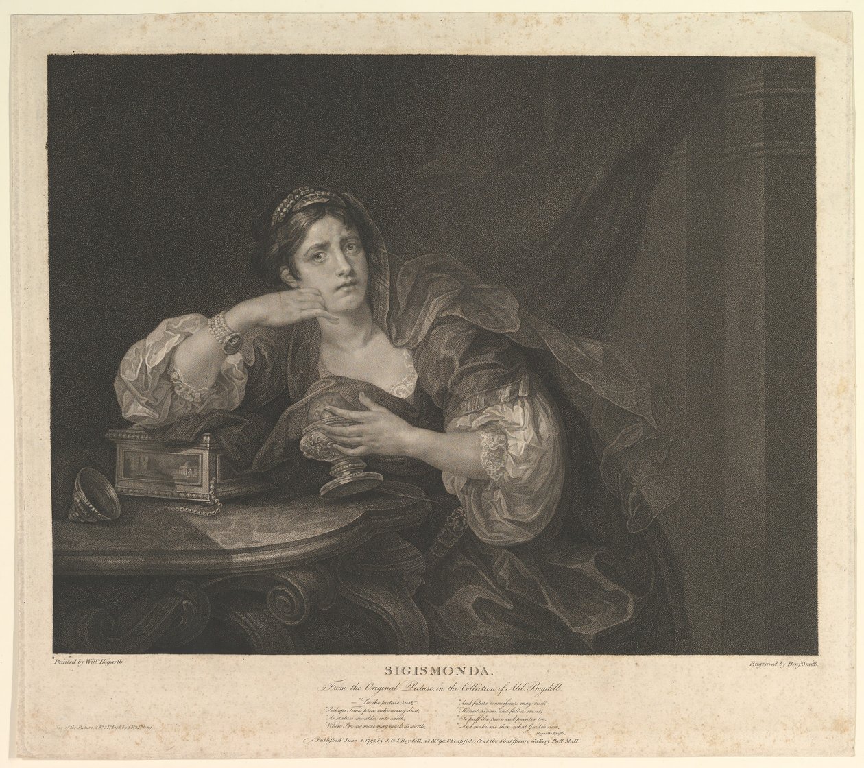 Sigismonda Sigismunda, 1795. június 4. alkotó: Benjamin Smith