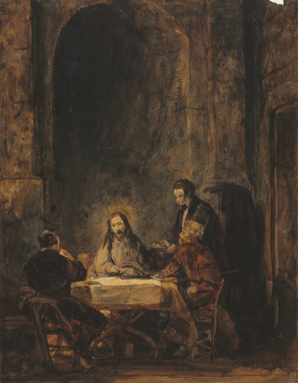 Krisztus Emmausban. alkotó: Benjamin West
