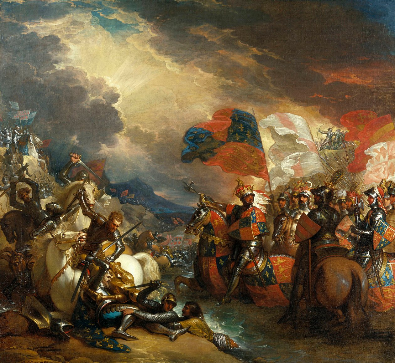 III. Edward átkelése a Somme-on alkotó: Benjamin West