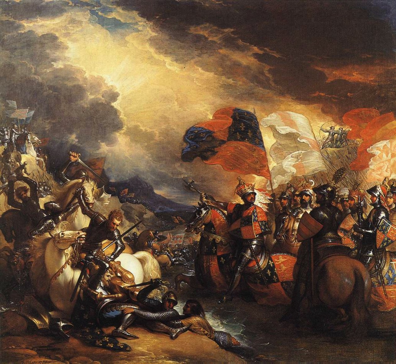 III. Edward átkelése a Somme-on alkotó: Benjamin West