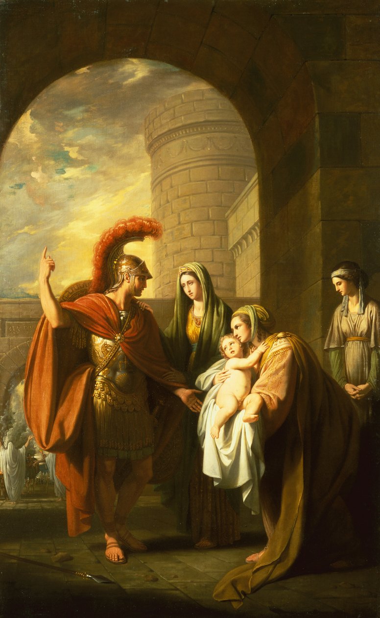 Hector búcsút vesz Andromache-tól alkotó: Benjamin West