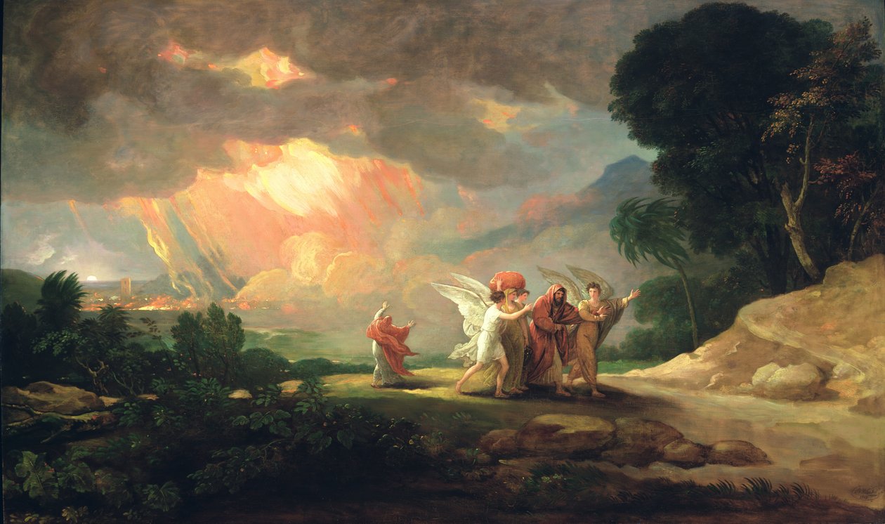 Szodomából menekülő tétel, 1810 alkotó: Benjamin West