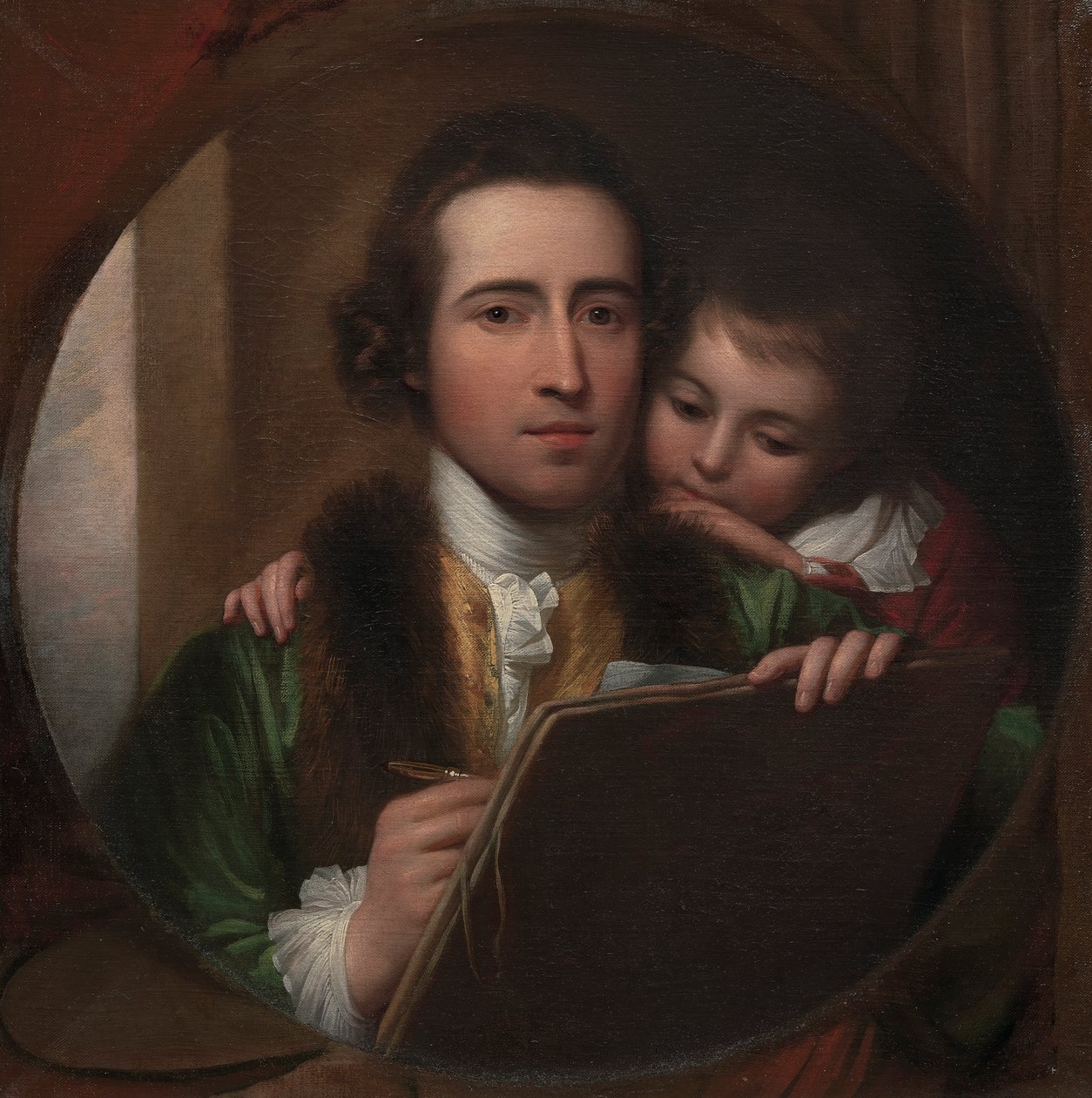 A művész és fia, Raphael alkotó: Benjamin West