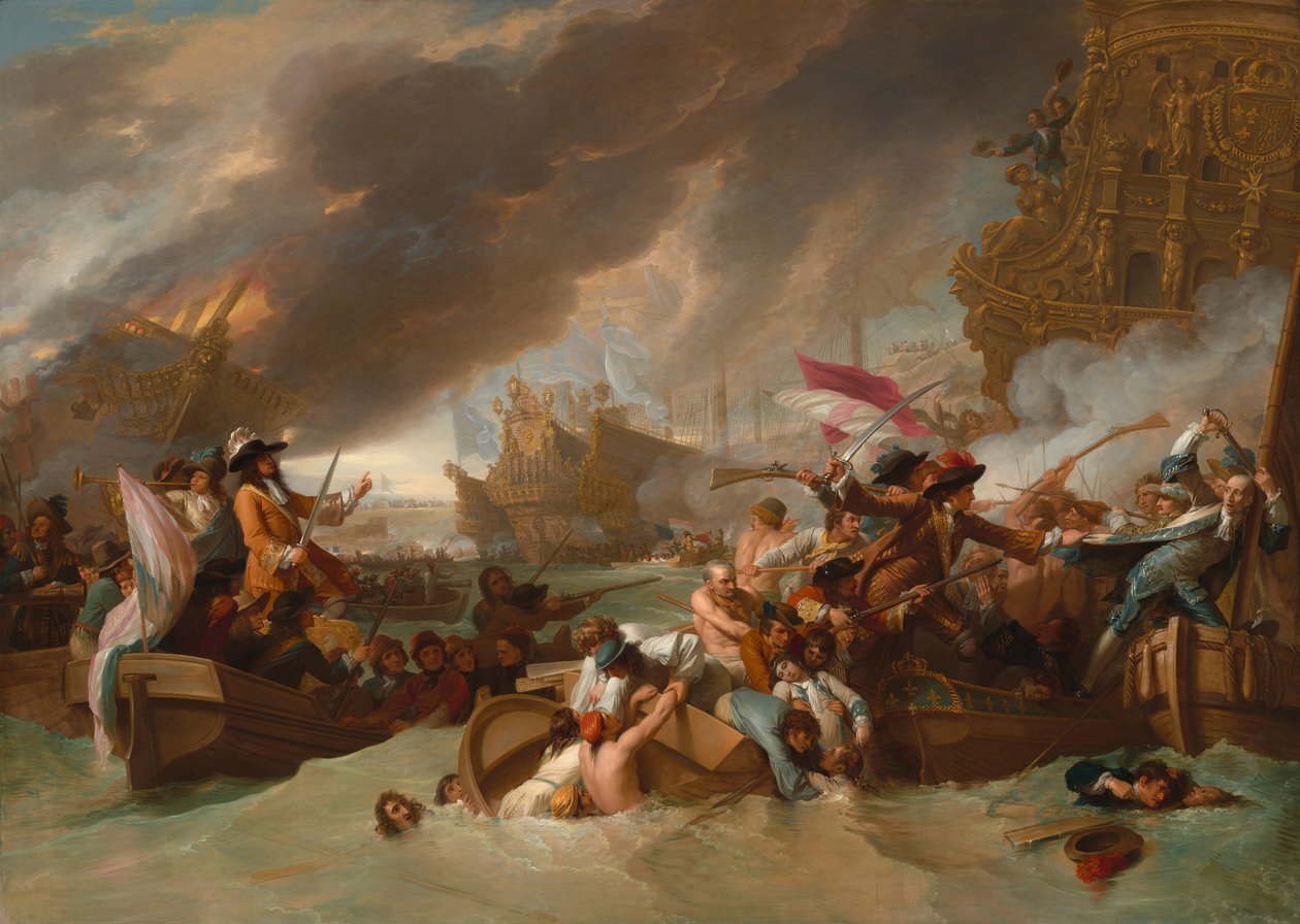 A La Hogue-i csata alkotó: Benjamin West