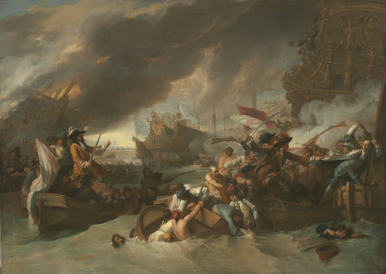 A La Hogue-i csata, 1778 körül alkotó: Benjamin West