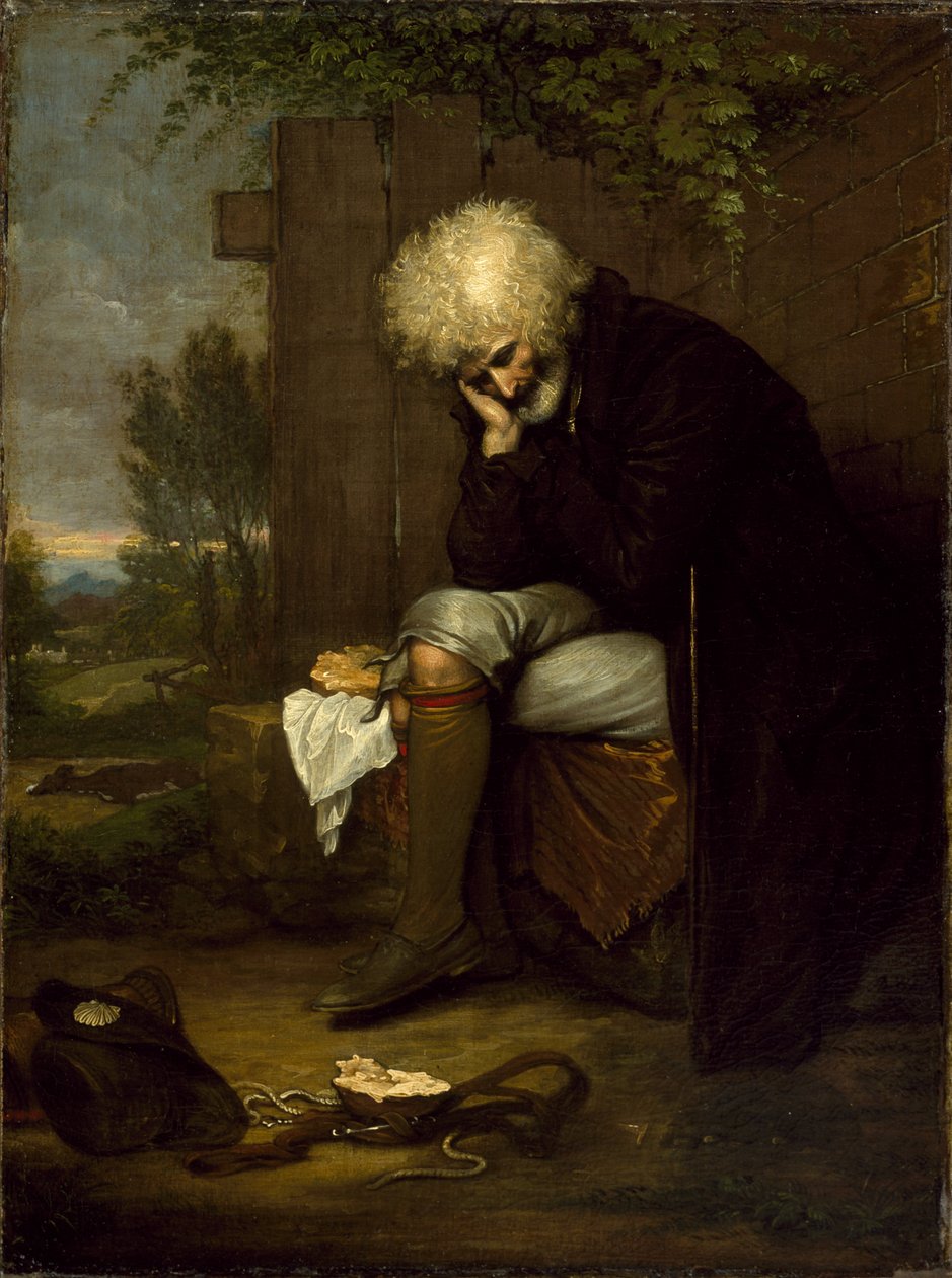 A halott szamarát gyászoló zarándok, 1775 körül alkotó: Benjamin West
