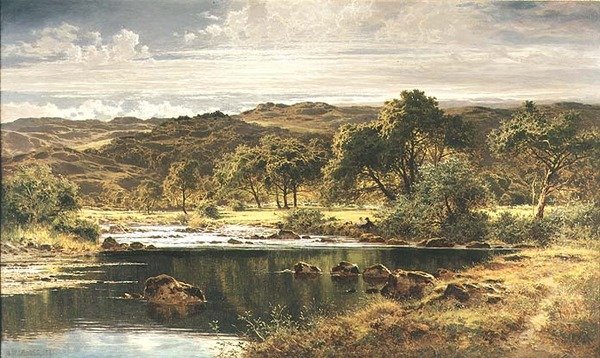 Fényes délután, Észak-Wales alkotó: Benjamin Williams Leader