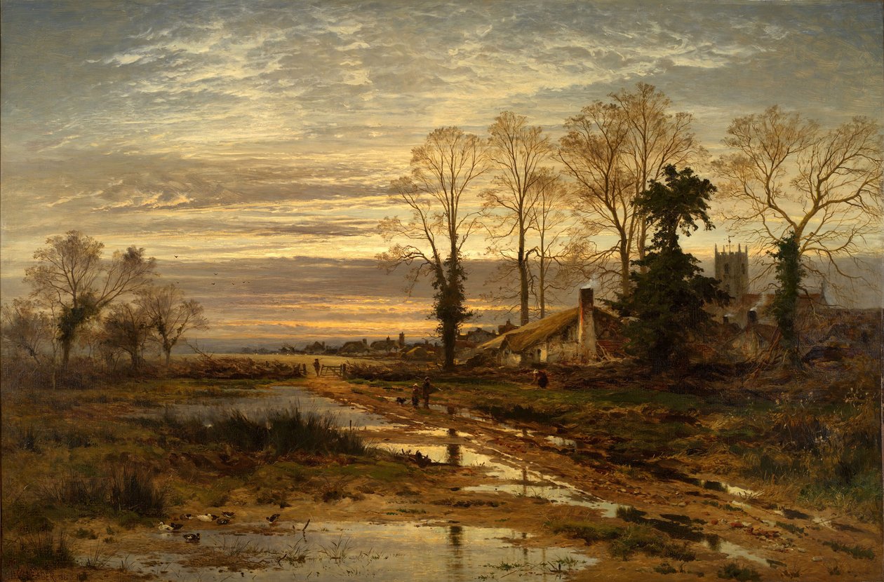Február Fill Dyke, 1881. alkotó: Benjamin Williams Leader