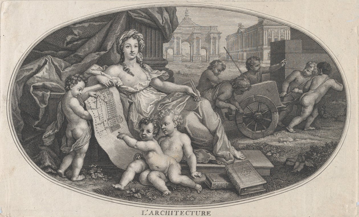 Építészet, 1690. alkotó: Benoit Audran I