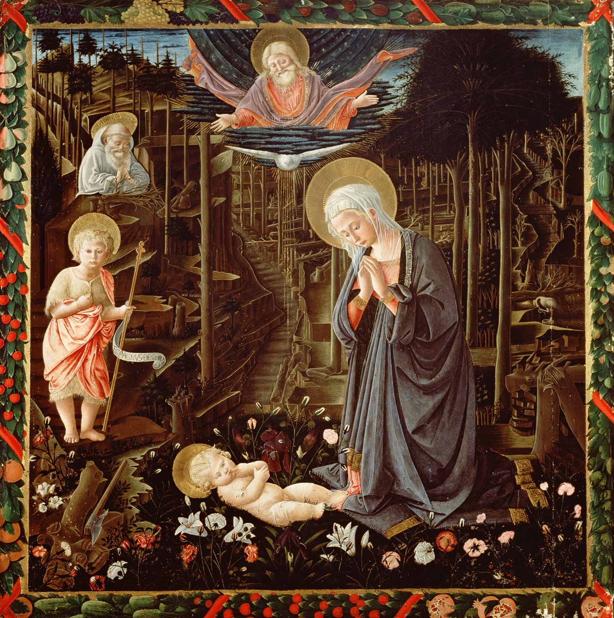 Madonna és gyermeke, a Mágusok kápolnájából alkotó: Benozzo di Lese di Sandro Gozzoli