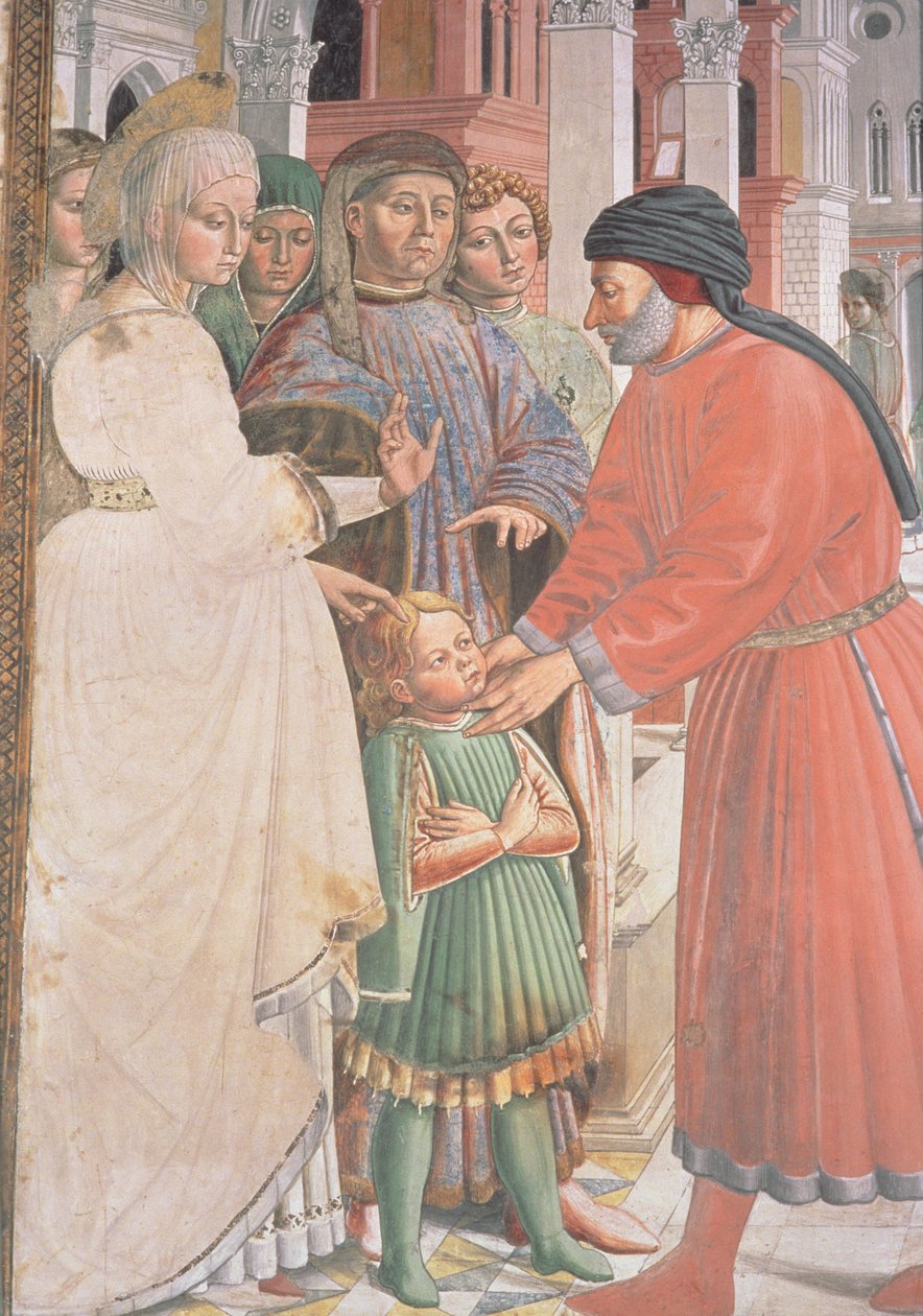 Szent Ágoston mint kisfiú, Szent Ágoston életéből (részlet) alkotó: Benozzo di Lese di Sandro Gozzoli