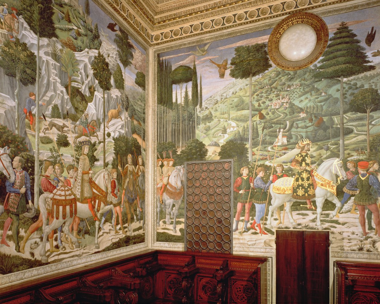 A mágusok körmenete, 1459-60 alkotó: Benozzo di Lese di Sandro Gozzoli