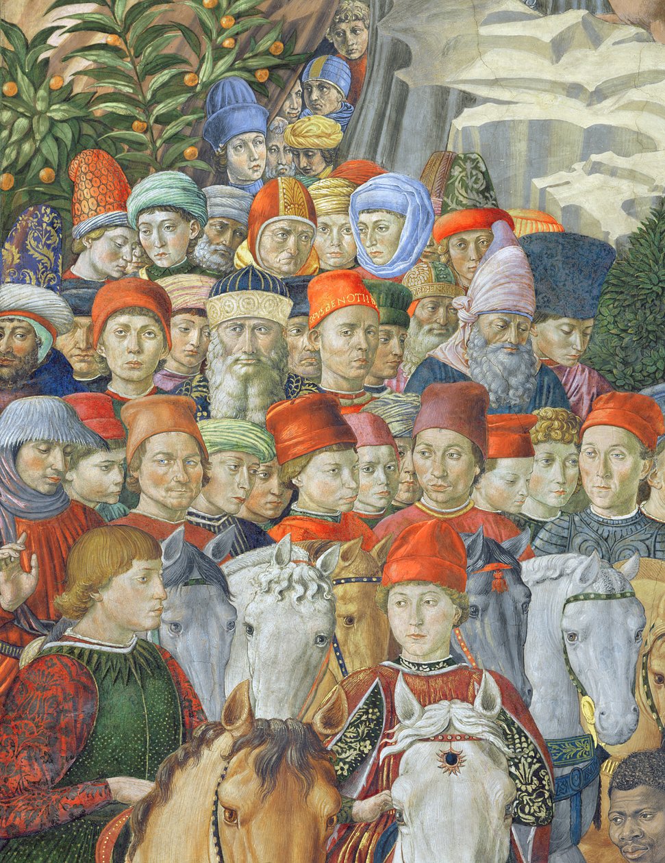A mágusok menete, a lovasok részlete, 1459-62 alkotó: Benozzo di Lese di Sandro Gozzoli