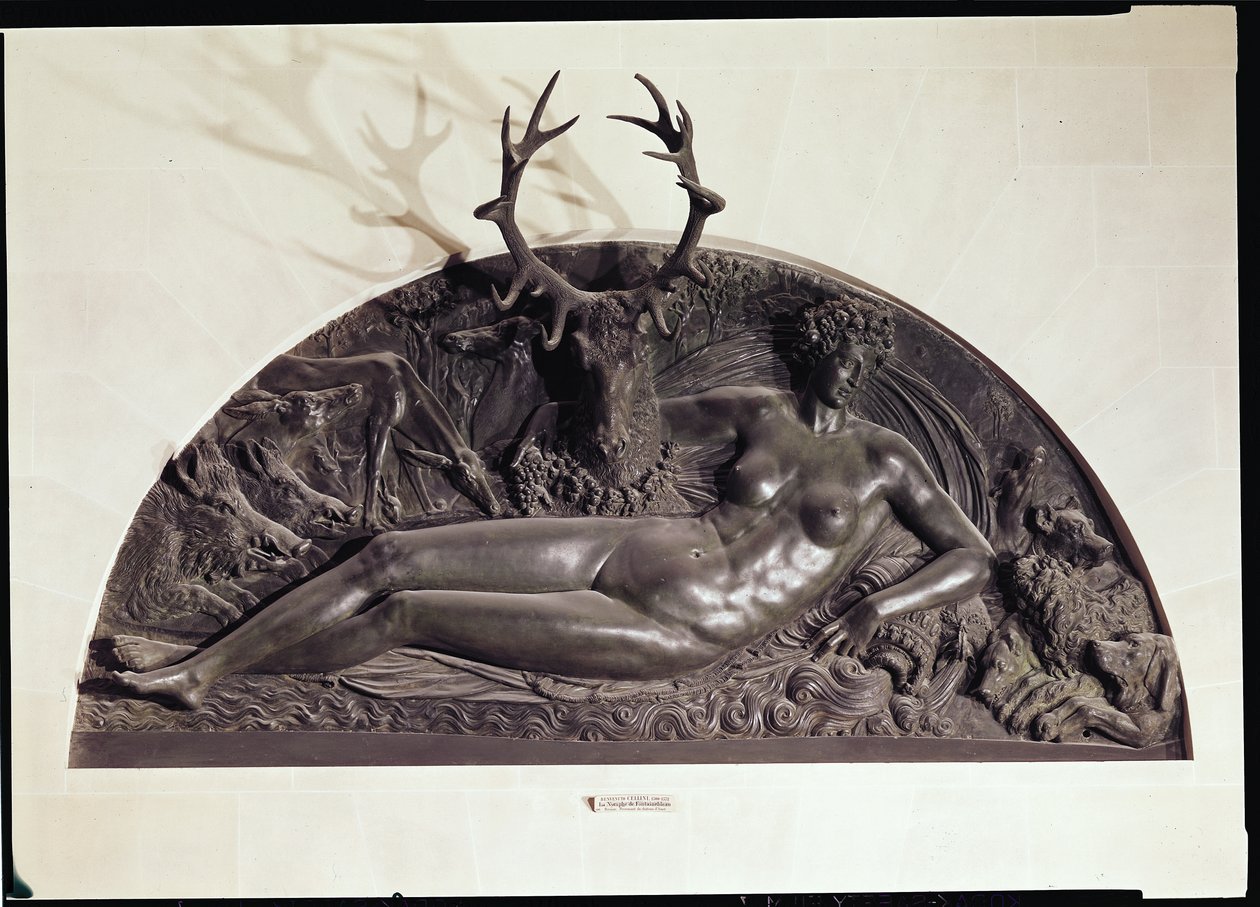 Fontainebleau nimfa, 1542 (bronz) alkotó: Benvenuto Cellini