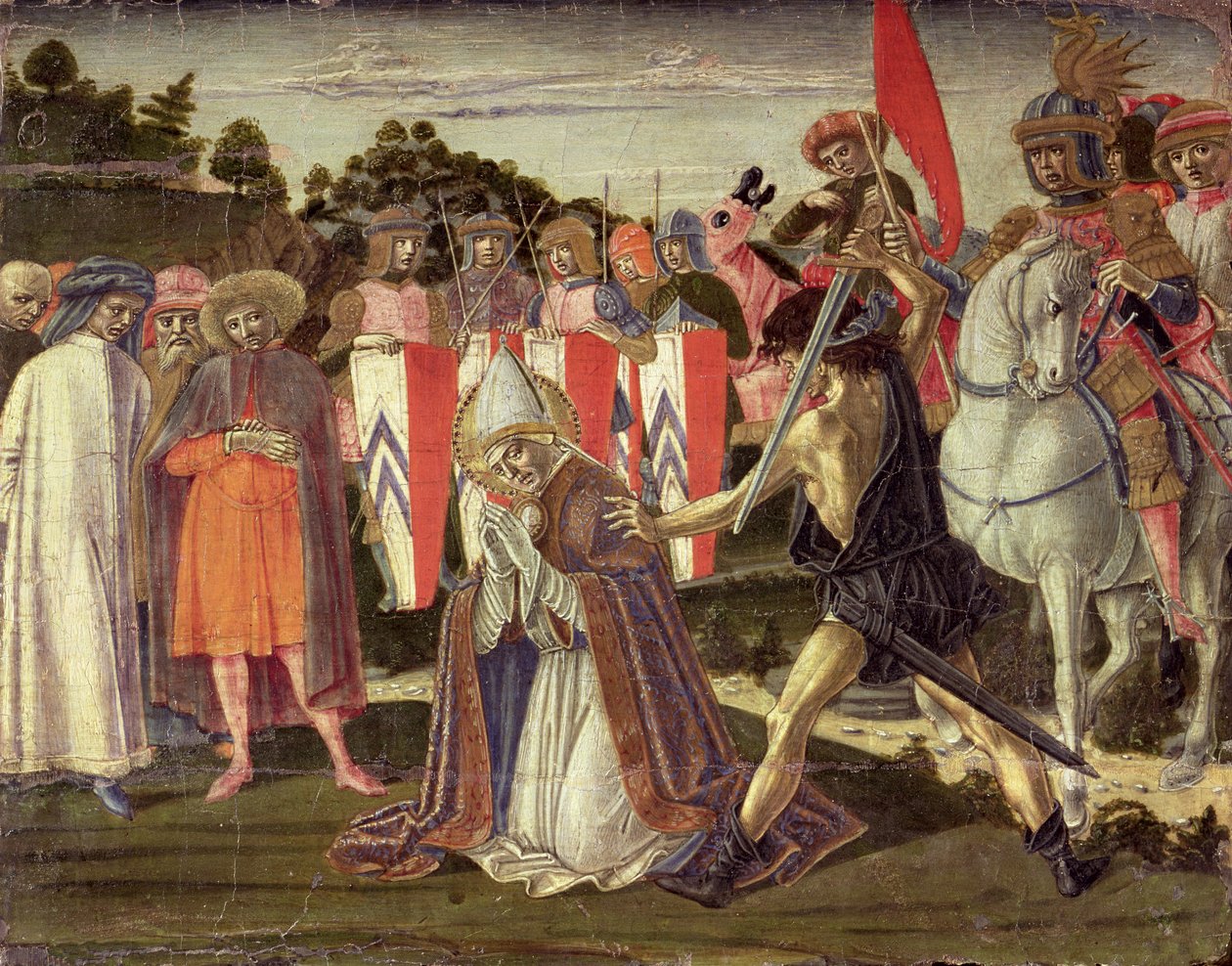 Szent Fábián vértanúsága (panel) alkotó: Benvenuto di Giovanni