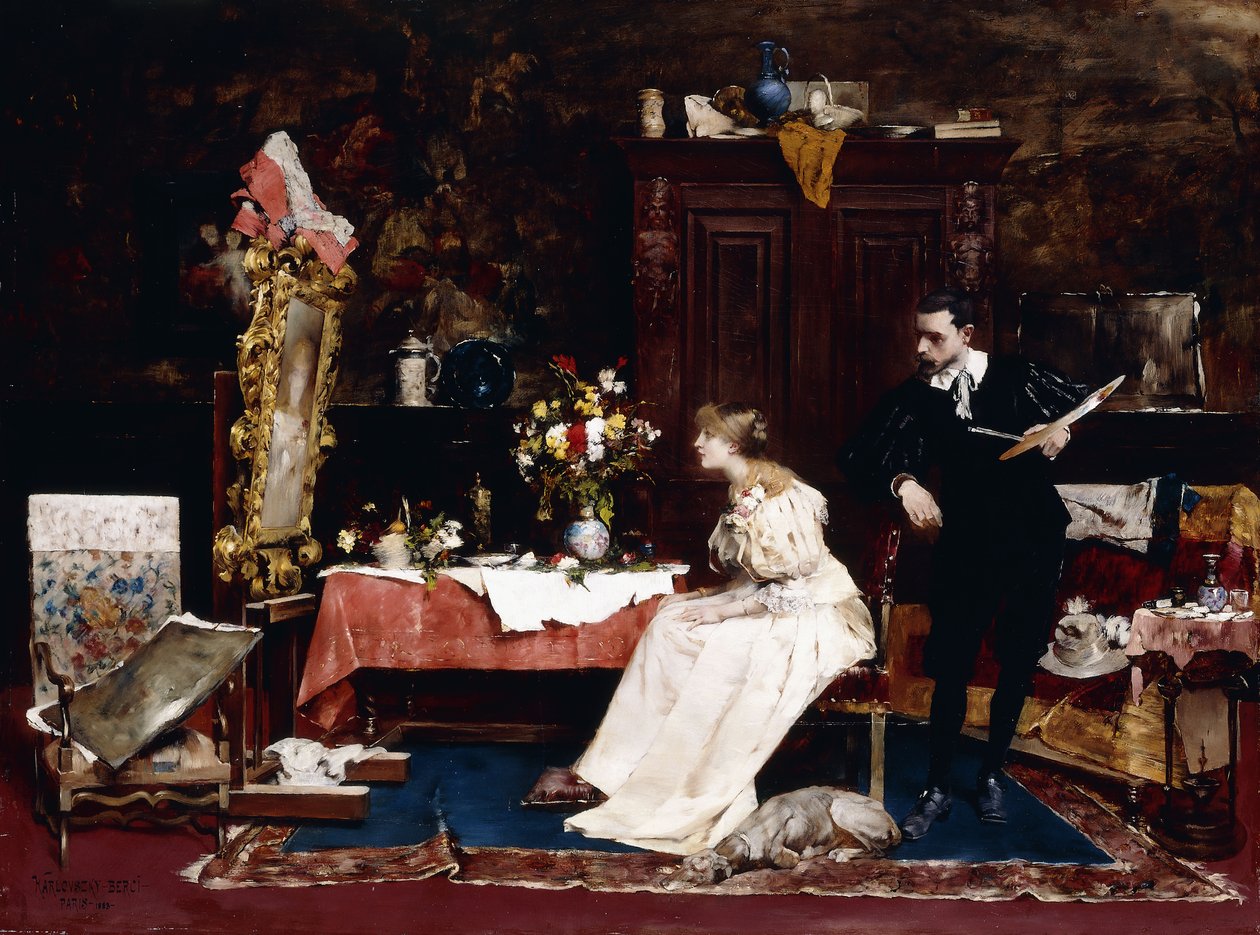 Bemutatja portréját, 1883 alkotó: Berci de Karlovszkyn