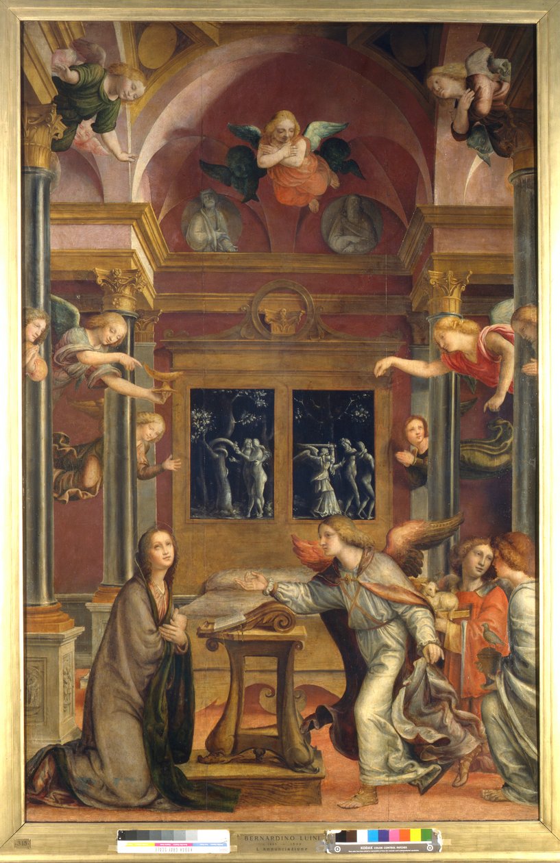 Angyali üdvözlet, 1523 körül (olaj, panel) alkotó: Bernadino Zenale