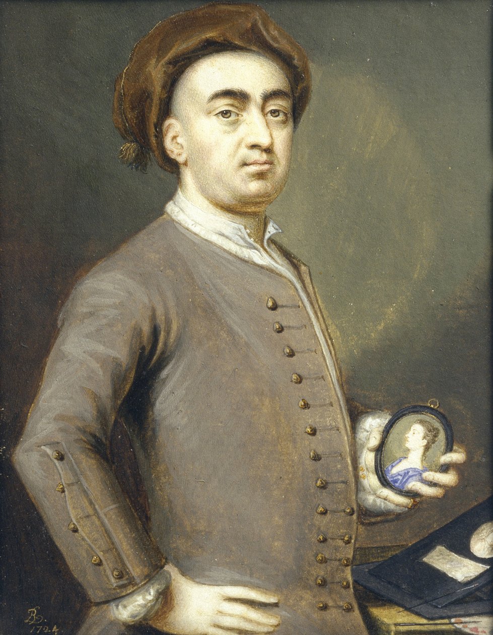 Önarckép, 1724 (miniatűr) alkotó: Bernard III Lens
