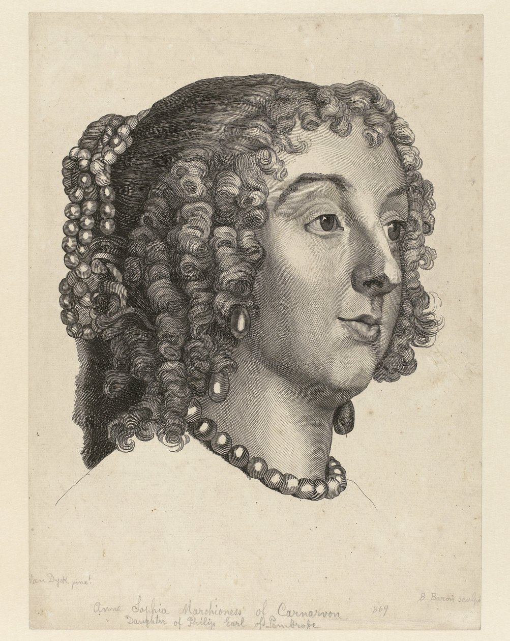 Anna Sophia van Carnarvon portréja alkotó: Bernard Baron