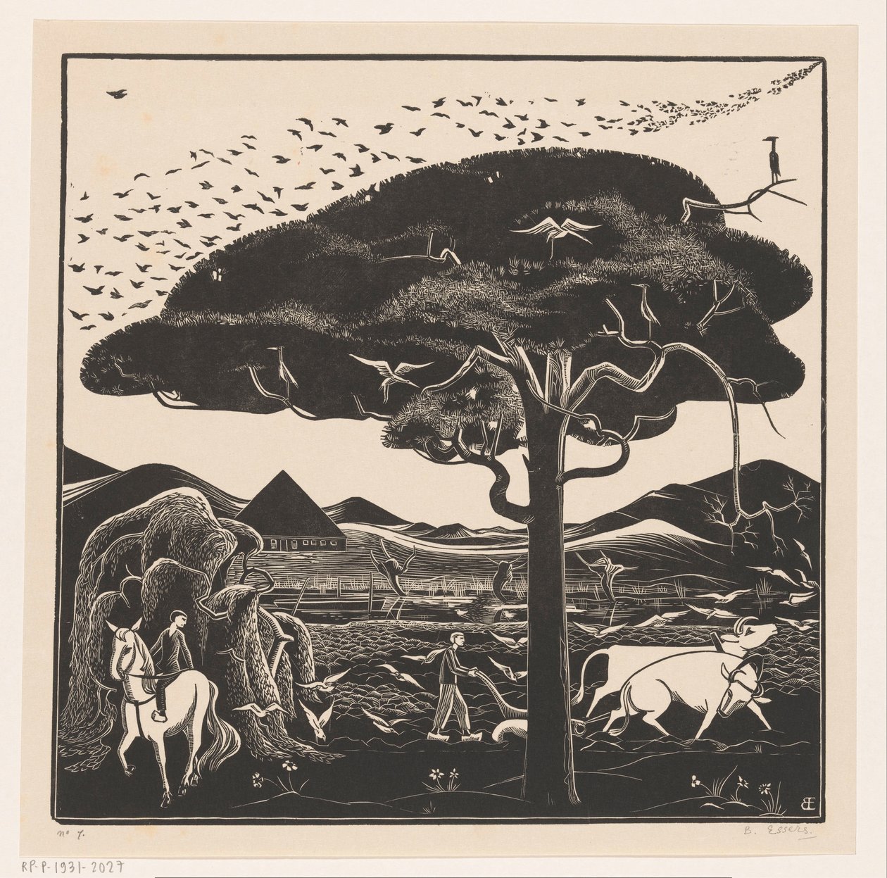 Szántó ökrök alkotó: Bernard Essers (signed by artist)