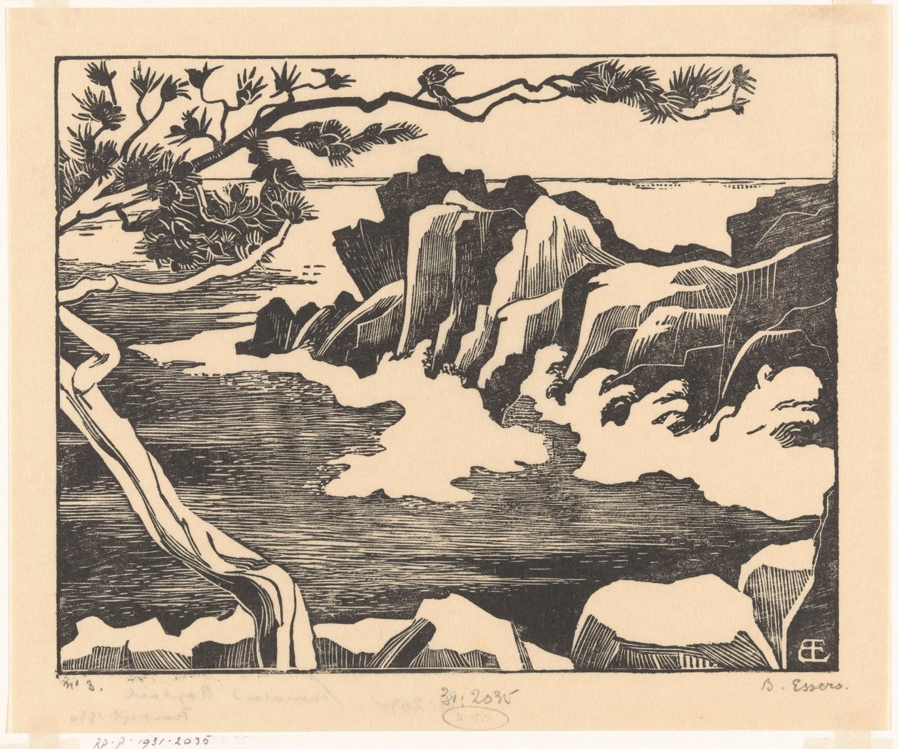 Sziklás part Saint-Raphaëlben alkotó: Bernard Essers (signed by artist)