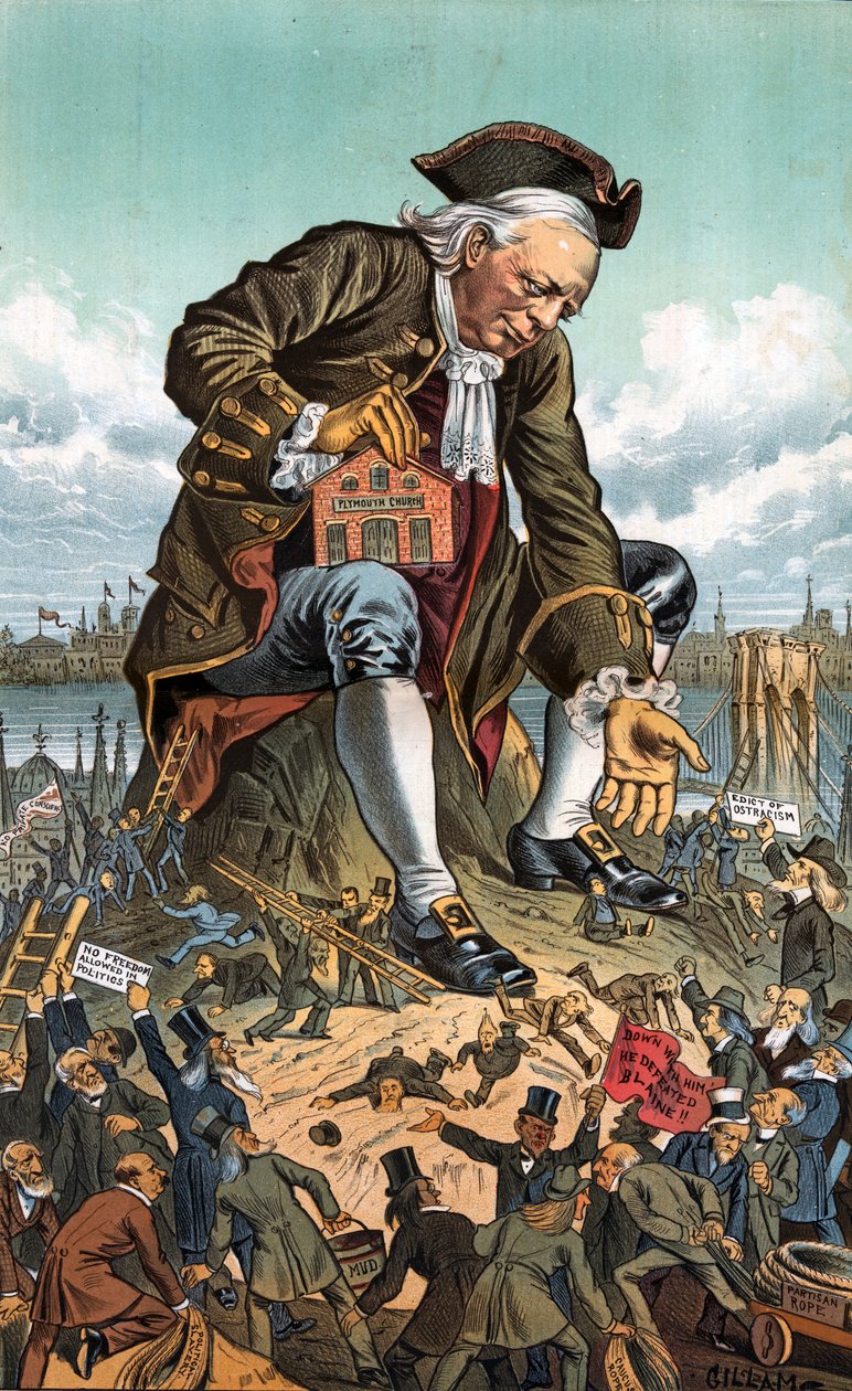 Gulliver és a lilliputiaiak pártja, 1885 alkotó: Bernard Gillam
