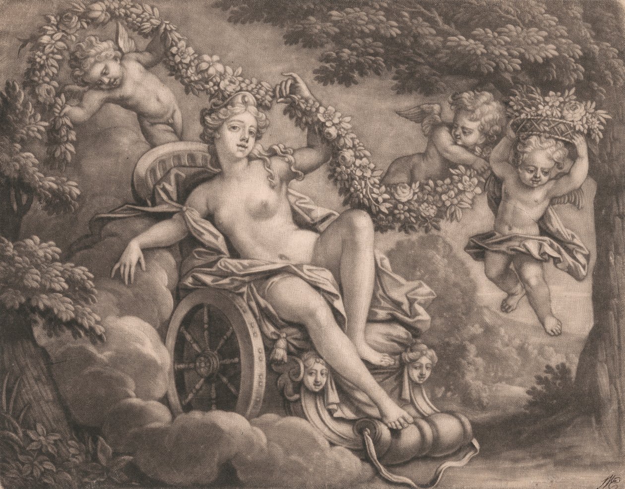Flóra és Putti alkotó: Bernard Lens