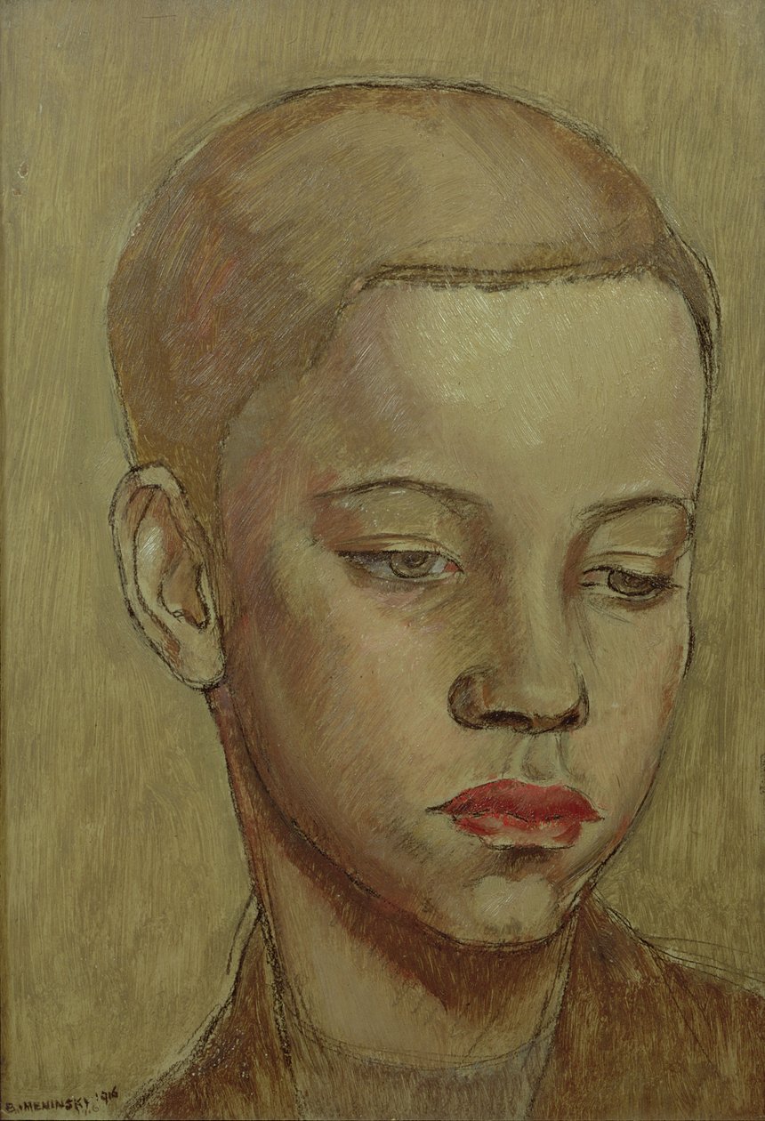 Egy fiú feje alkotó: Bernard Meninsky