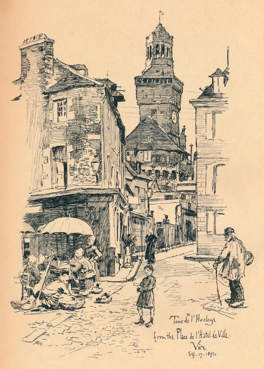 Óratorony, Vire, 1893 alkotó: Bernard Partridge