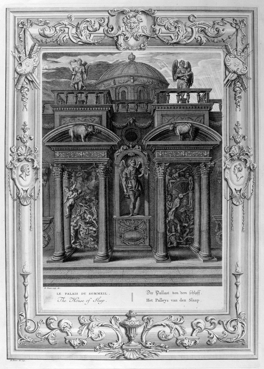 Az alvás háza, 1733 alkotó: Bernard Picart